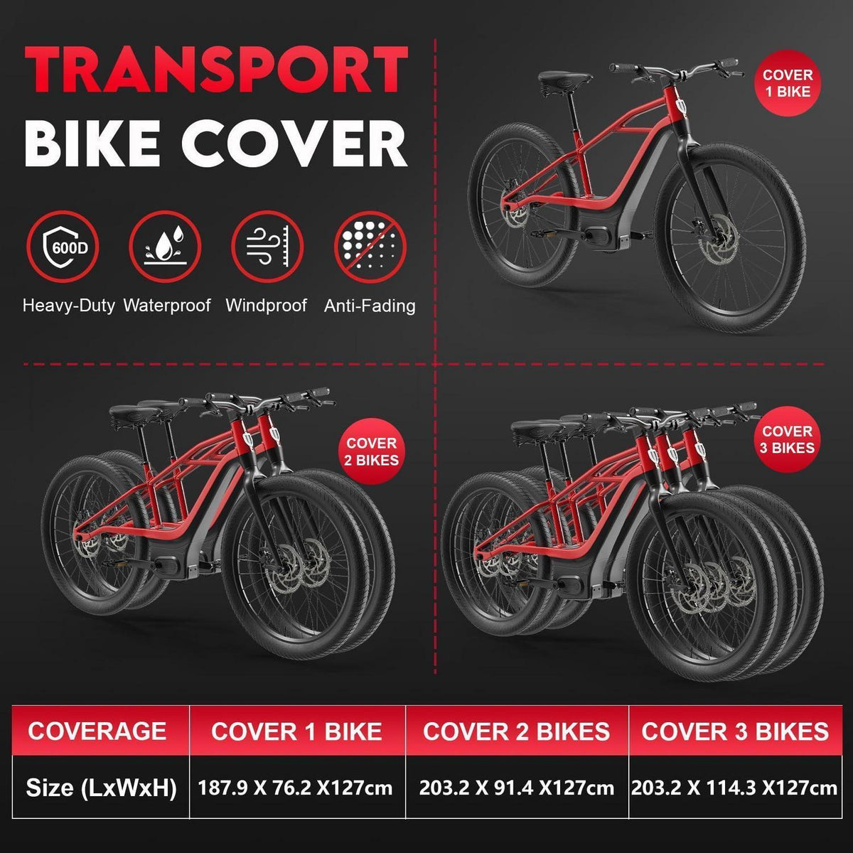 Fahrradabdeckung 2er-Pack – Wasserdicht & UV-Beständig