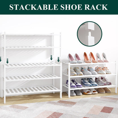 Bambus Schuhregal 3 Ebenen – Platzsparend & Stapelbar