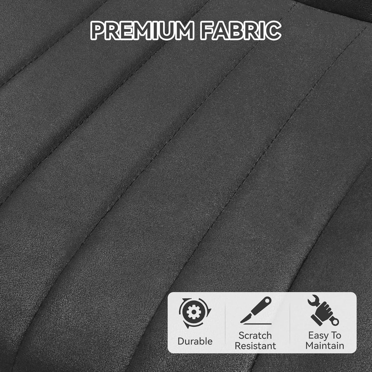 Esszimmerstühle 8er Set Schwarz | Polsterstühle mit Sitzkissen