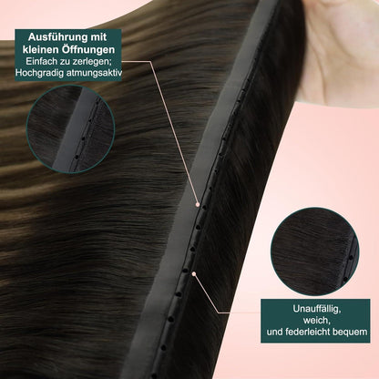Braun Balayage Butterfly Tressen Echthaar Extensions 40cm