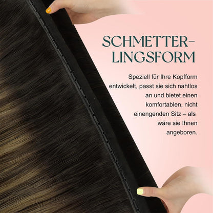 Braun Balayage Butterfly Tressen Echthaar Extensions 40cm