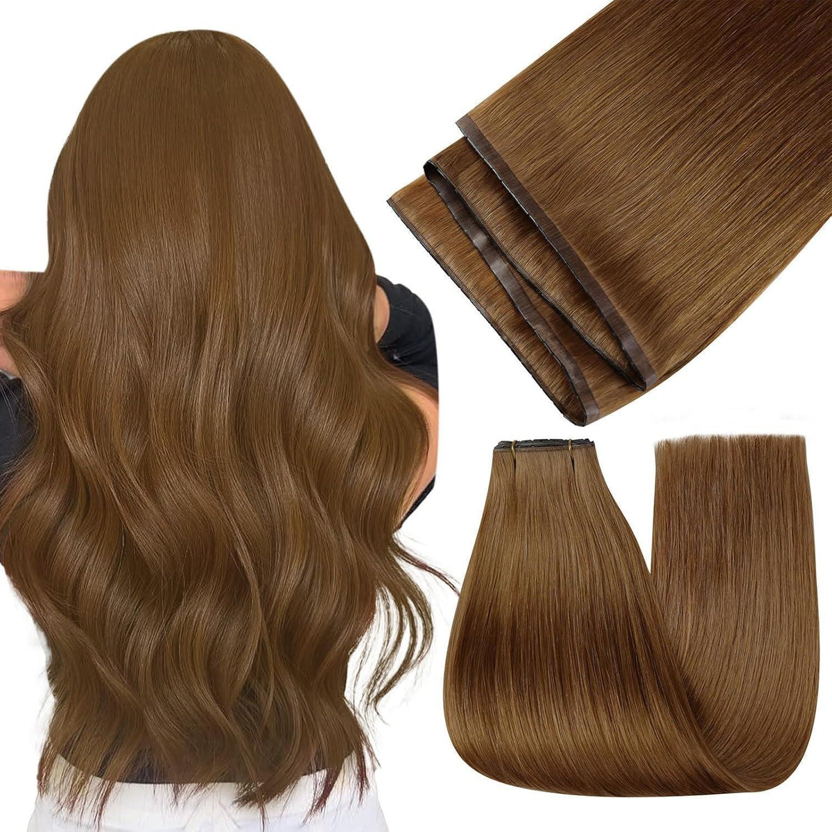 Butterfly Tressen Echthaar Orange #330 – 40cm Haarverlängerung