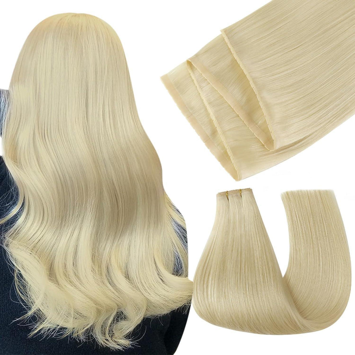 Blond Butterfly Tressen Echthaar #60 – 55cm, 100g