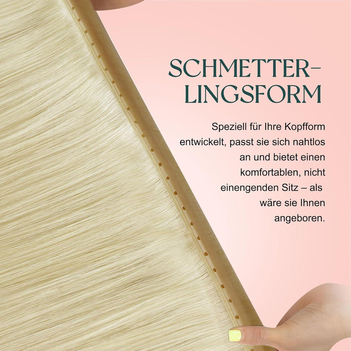 Blond Butterfly Tressen Echthaar #60 – 55cm, 100g