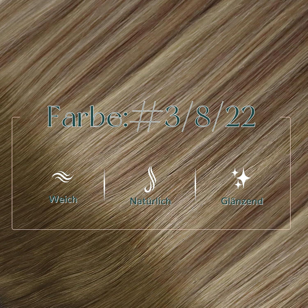 Blond Balayage Butterfly Tressen Echthaar Haarverlängerung 40cm