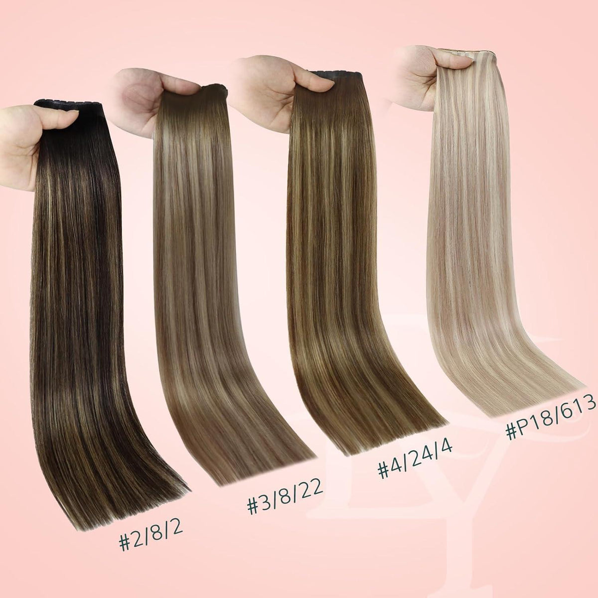 Blond Balayage Butterfly Tressen Echthaar Haarverlängerung 40cm