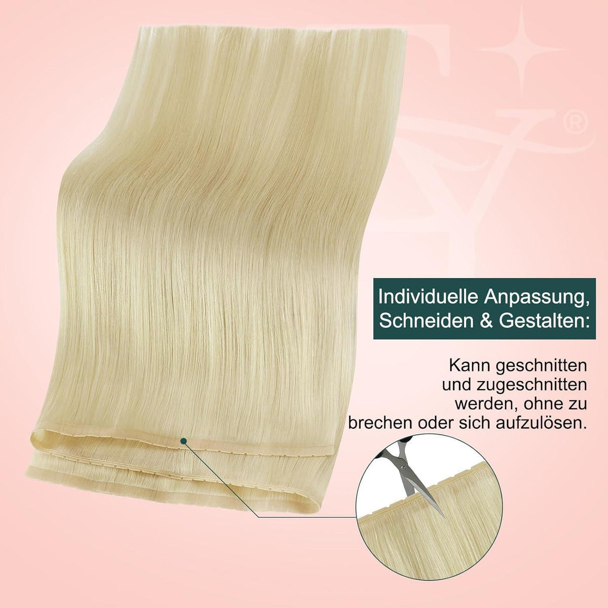 Blond Echthaar Tressen – 50cm, 100g, #60