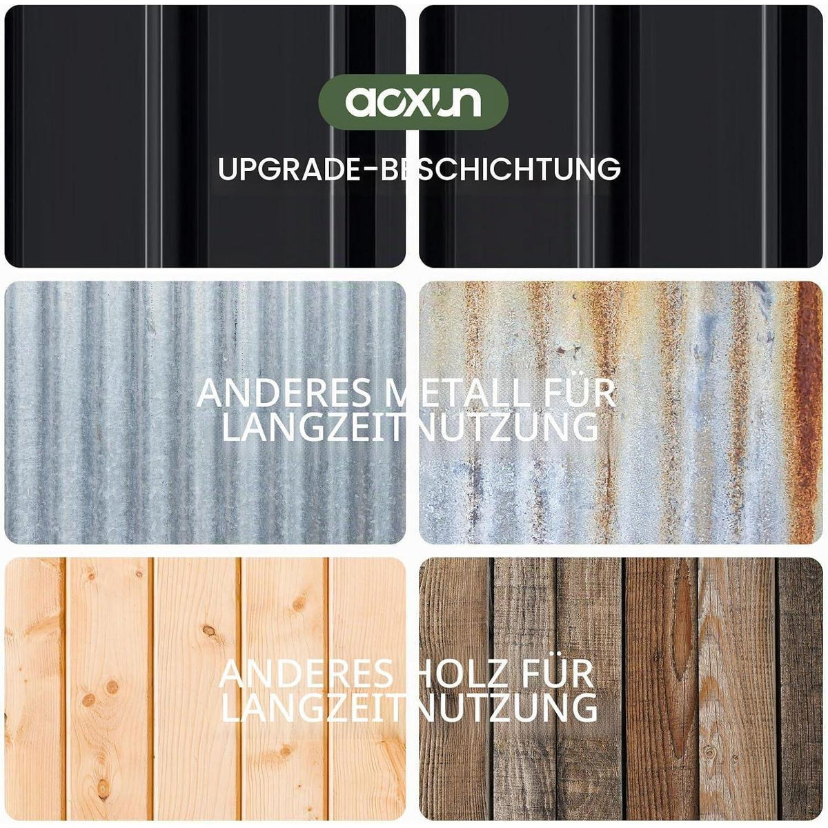 Metall Gerätehaus 150x91x185 cm – Pultdach & abschließbar