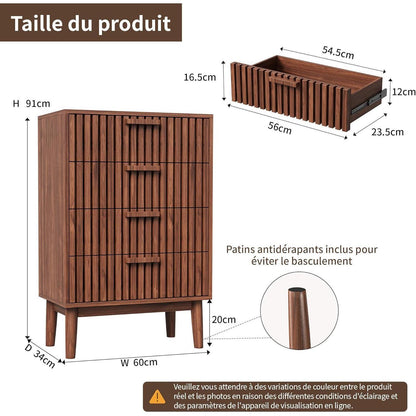 Kommode 4 Schubladen Holz – Stauraumwunder für Schlafzimmer
