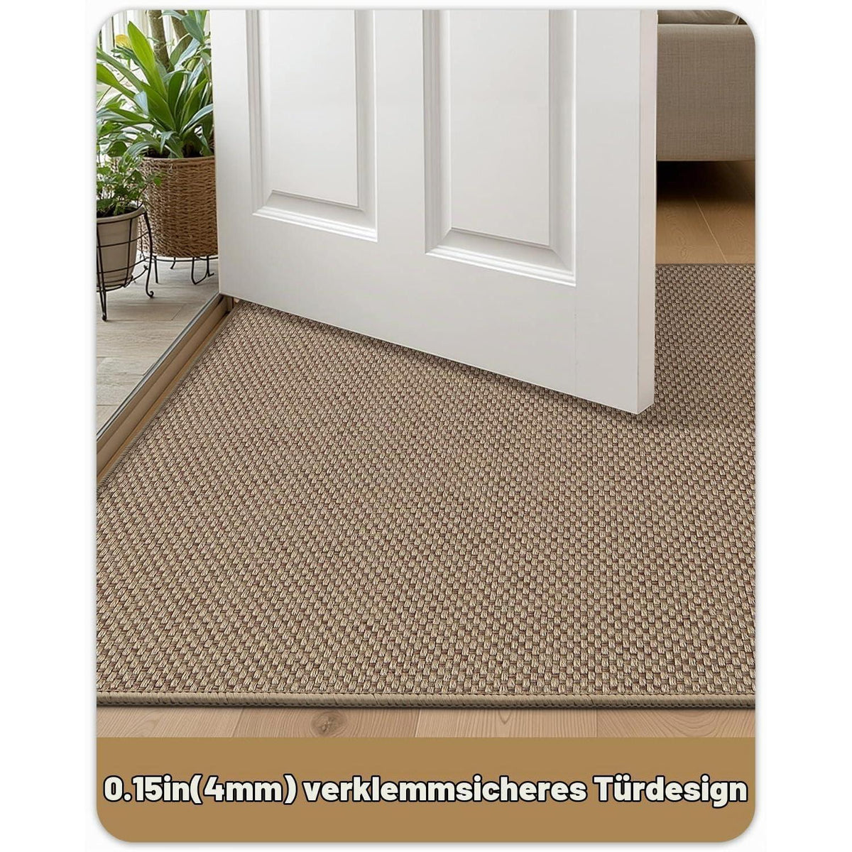 Fußmatte Innen 80x120cm Dunkles Beige – Schmutzfangmatte