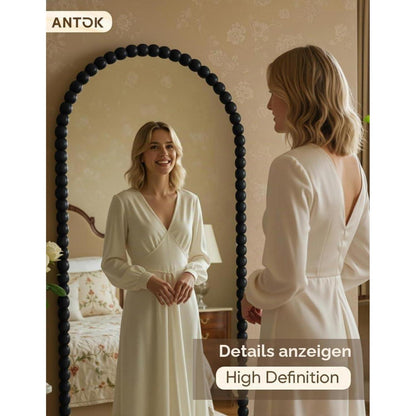 Ganzkörperspiegel 193x86 cm – Arch Design, Stand- & Wandspiegel Schwarz