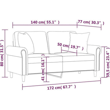 2-Sitzer Sofa mit Schlaffunktion, Blau, Samt, 140cm