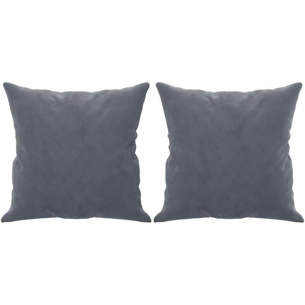 2-Sitzer Sofa Samt Dunkelgrau – Modernes Mini Sofa mit Kissen