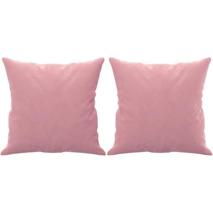 Rosa 2-Sitzer Sofa mit Samtbezug & Kissen – 140cm