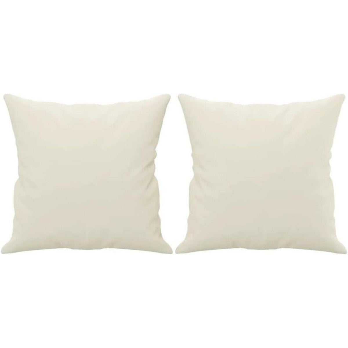 2-Sitzer Sofa Samt Creme – Modernes Mini Sofa mit Kissen