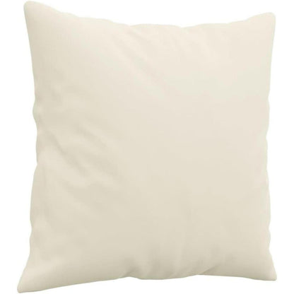 2-Sitzer Sofa Samt Creme – Modernes Mini Sofa mit Kissen