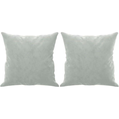 2-Sitzer Sofa mit Armlehne, Hellgrau, Samt