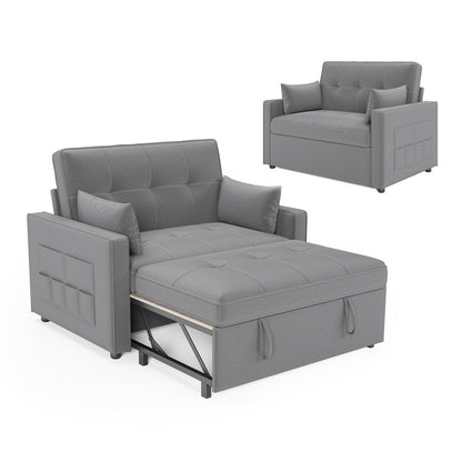 Schlafsofa 186x122cm – Verstellbare Schlafcouch mit Kissen & Stauraum