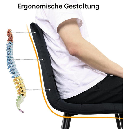 Esstisch Set Dunkelholz mit 4 Samtstühlen 140x80cm