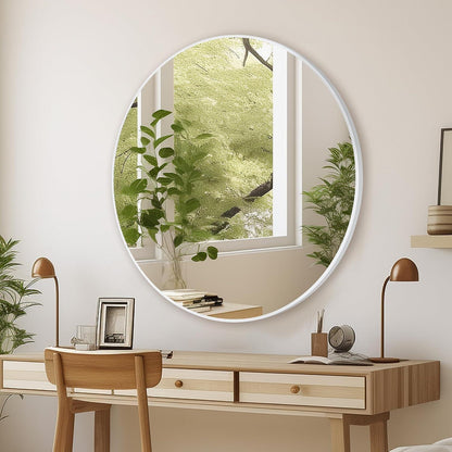 Runder Wandspiegel 80cm mit Aluminiumrahmen – Badezimmer Spiegel