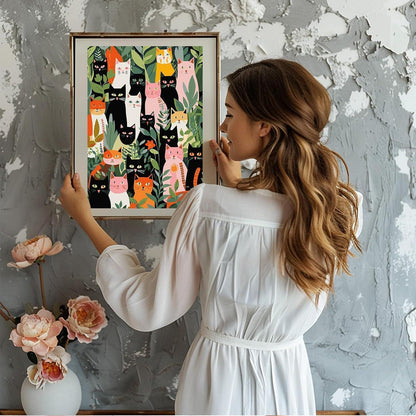 5D Diamant Painting Katze – DIY Mosaik Bild für Erwachsene