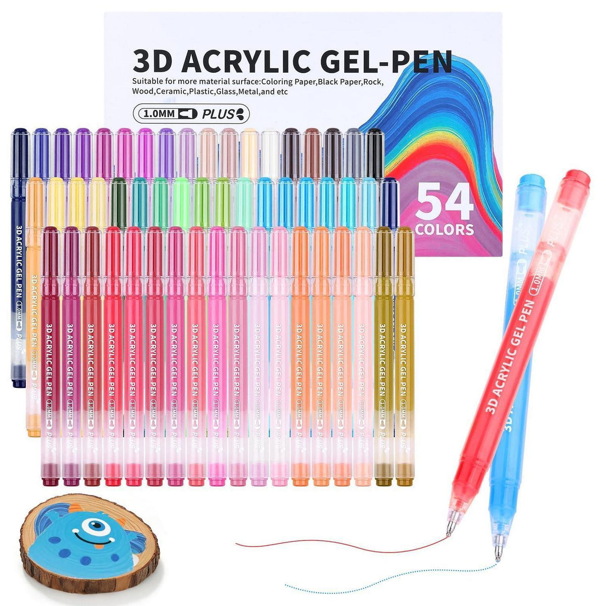 3D Acryl Gel Stifte Set – 54 Farben für Kunst & Basteln