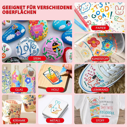 3D Acryl Gel Stifte Set – 54 Farben für Kunst & Basteln