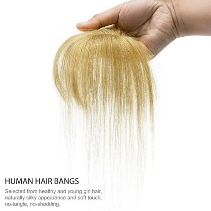 3D Clip In Pony aus Echthaar – Strohblond für French Fringe