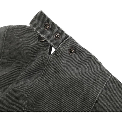 Vintage Schiebermütze Herren - Baumwolle, Used Look, Schwarz