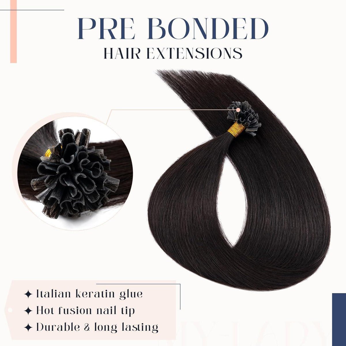 Echthaar Extensions Bondings 40cm #12P613 Goldbraun & Blond