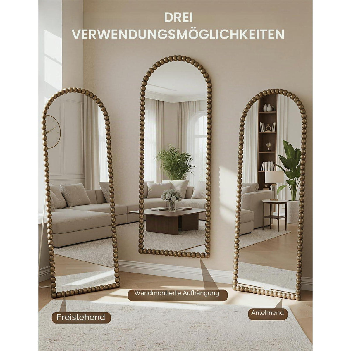 Ganzkörperspiegel 193x86 cm – Arch Design, Stand- & Wandspiegel