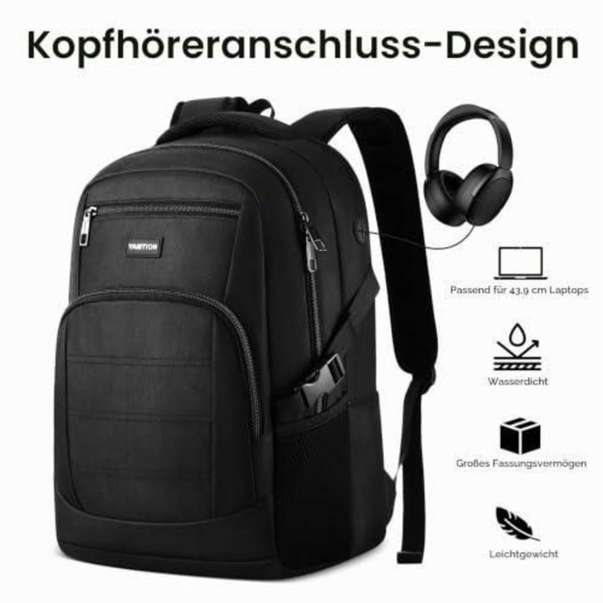 Laptop Rucksack 17,3 Zoll – Wasserdichter Schulrucksack für Herren & Damen