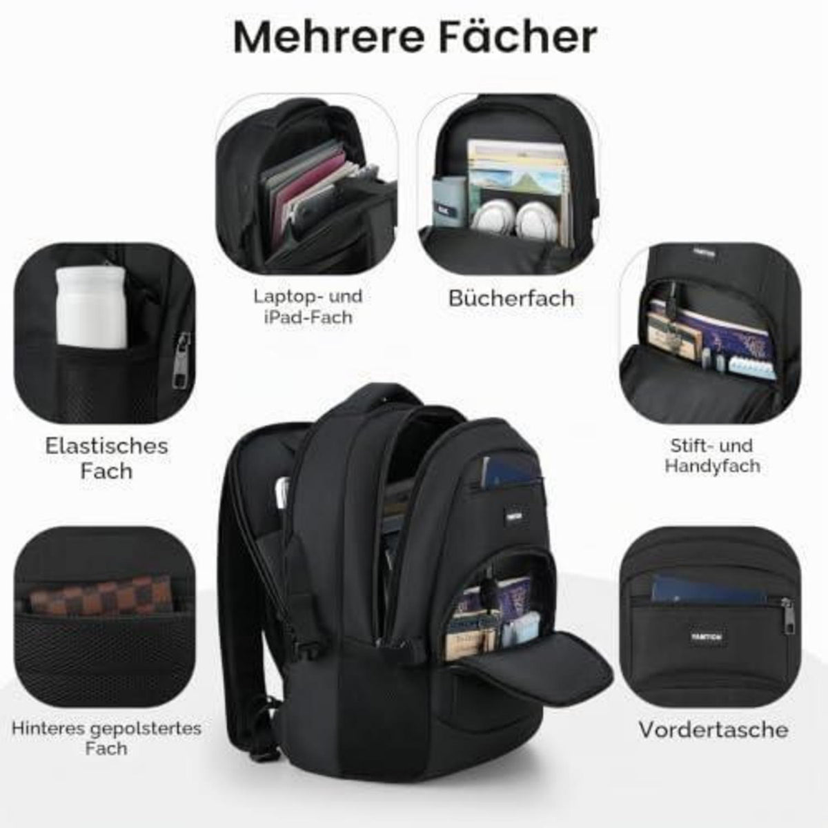 Laptop Rucksack 17,3 Zoll – Wasserdichter Schulrucksack für Herren & Damen