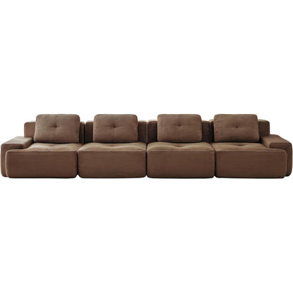 Modulares 4-Sitzer Cord Sofa – Tiefsitz & Komfort