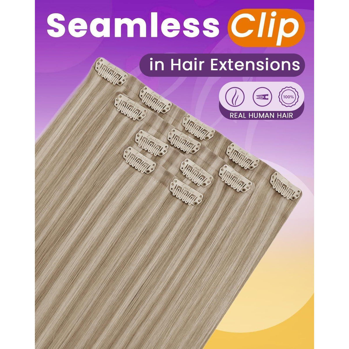 Blond Echthaar Clip-in Extensions 50cm – Voller Kopf