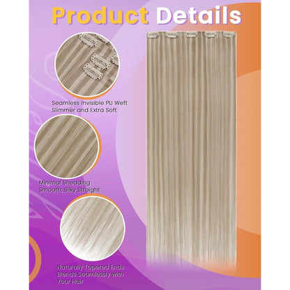 Blond Echthaar Clip-in Extensions – Remy Haar 40cm #16/22