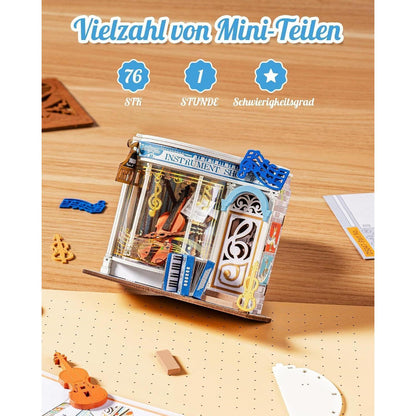 Miniatur Haus Melody Instrument Shop – 3D Puzzle Bausatz