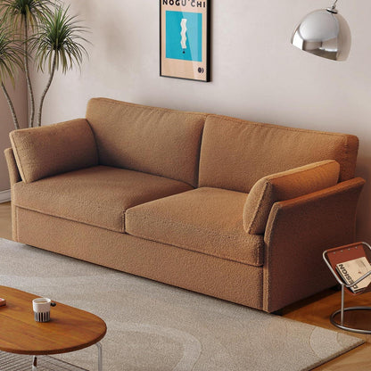 Modernes 2er Stoffsofa – Kaffeebraun, 186 cm