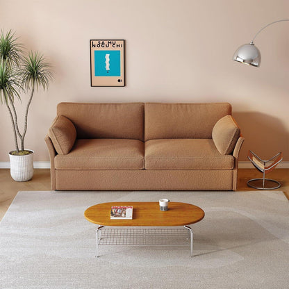 Modernes 2er Stoffsofa – Kaffeebraun, 186 cm