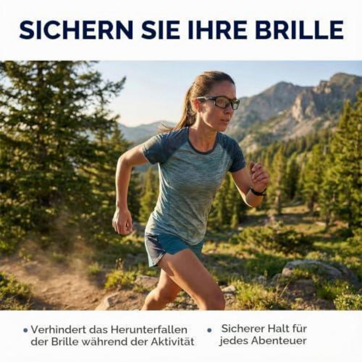 6x Brillenband Sport Verstellbar Damen Herren Schwarz Rot Gelb Blau Grün