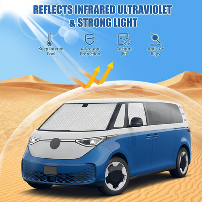 Thermomatte VW ID Buzz 2022-2026 LWB – 5tlg. Sonnenschutz