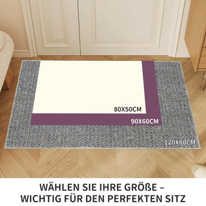 Fußmatte Innen Grau 80x120 cm – Schmutzfangmatte mit Anti-Rutsch Rückseite