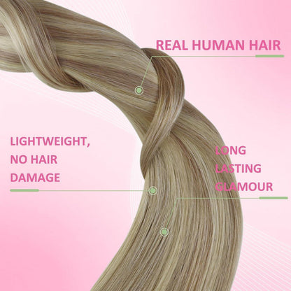Echthaar Tape Extensions Blond 55cm (50g) 16/22