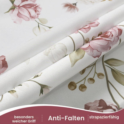Rosa Tischdecke Retro Blumenmuster 140x140 cm