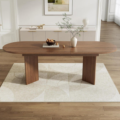 Ausziehbarer Esstisch Holz 160-200 x 90 cm Nussbaum
