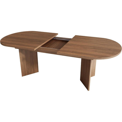Ausziehbarer Esstisch Holz 160-200 x 90 cm Nussbaum
