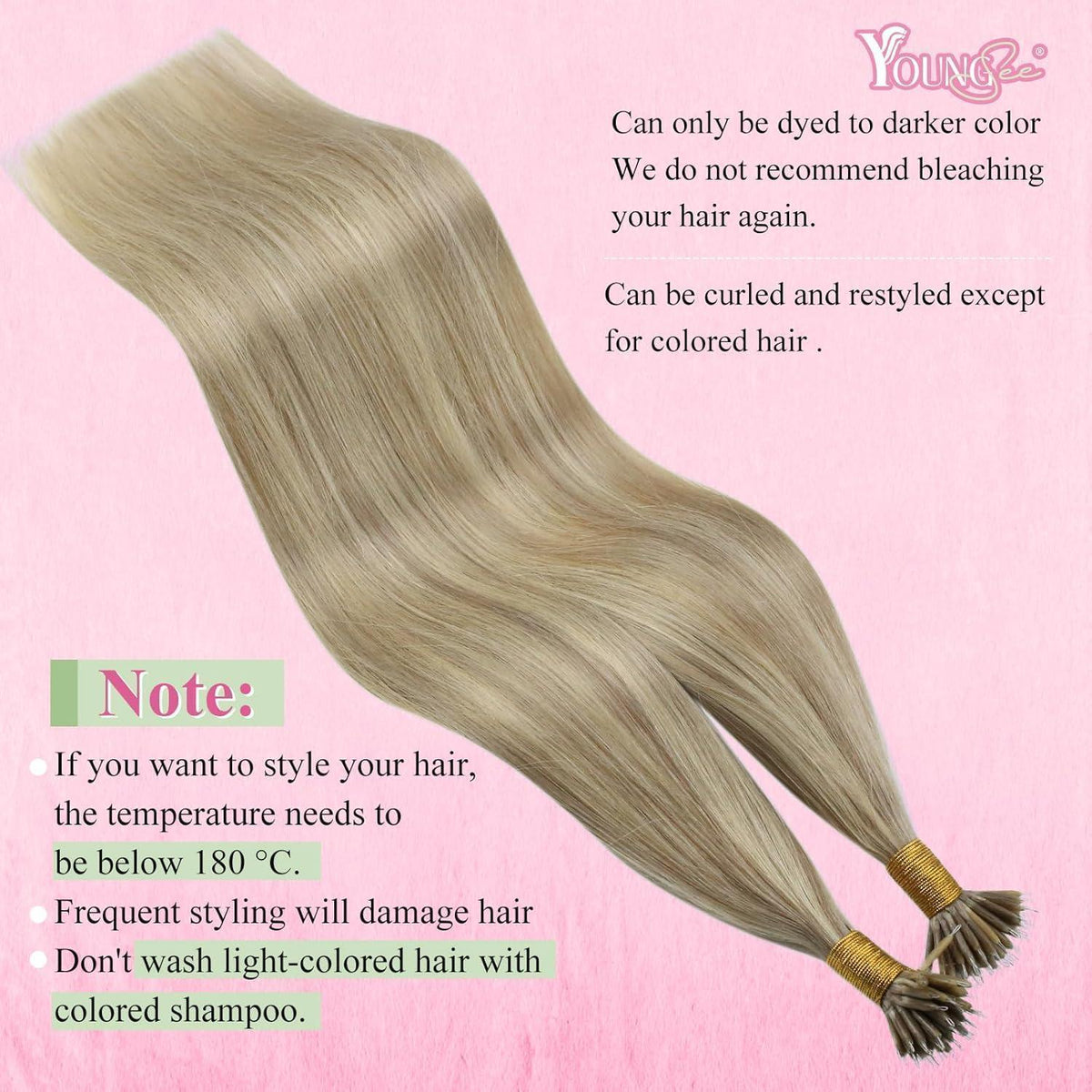 Echthaar Nano Ring Extensions Blond 45cm - Volumenspendend & Unsichtbar
