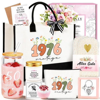 50. Geburtstag Geschenkset Vintage 1976 für Frauen