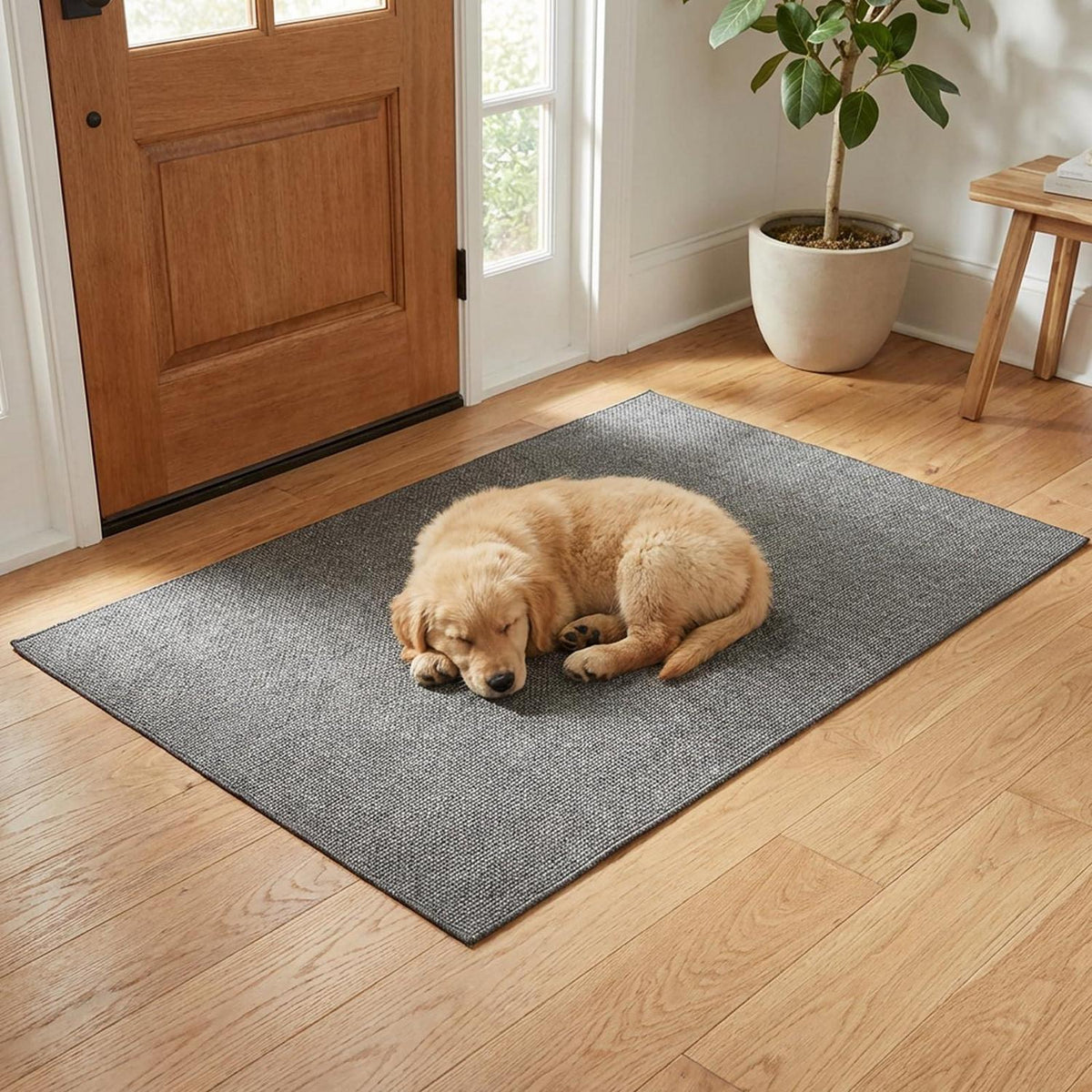 Fußmatte Grau 80x120 cm – Rutschfest & Saugfähig