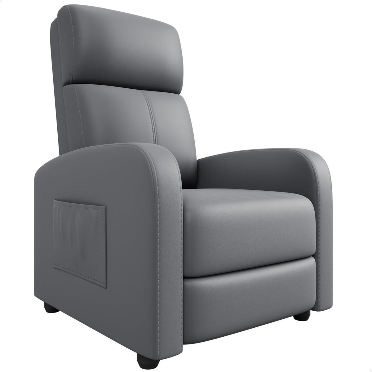 Relaxsessel mit Liegefunktion – Grau, verstellbar & bequem
